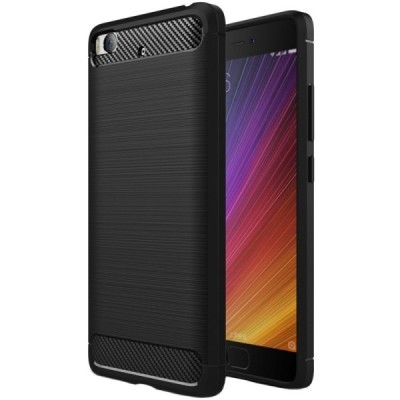 Xiaomi Mi 5S „Carbon“ kieto silikono TPU juodas dėklas - nugarėlė / Priedai.lt