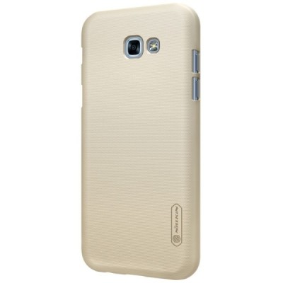 Samsung Galaxy A7 2017 (A720) Nillkin Frosted Shield zelta plastmasas apvalks + ekrāna aizsargplēve / Vacins.lv