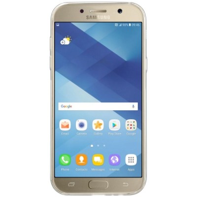 Samsung Galaxy A7 2017 (A720) Nillkin Nature plonas skaidrus (permatomas) silikoninis TPU bespalvis dėklas / Priedai.lt