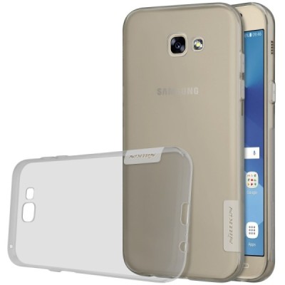 Samsung Galaxy A7 2017 (A720) Nillkin Nature dzidrs (caurspīdīgs) silikona pelēks apvalks / Vacins.lv