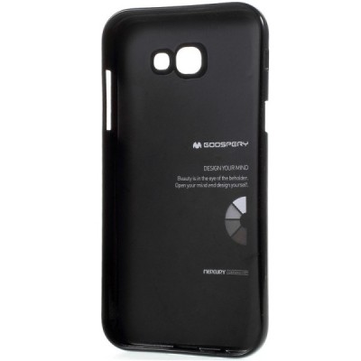 Galaxy A7 2017 (A720) Mercury melns cieta silikona (TPU) apvalks / vacins.lv