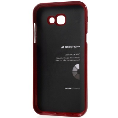 Galaxy A7 2017 (A720) Mercury sarkans cieta silikona (TPU) apvalks / vacins.lv