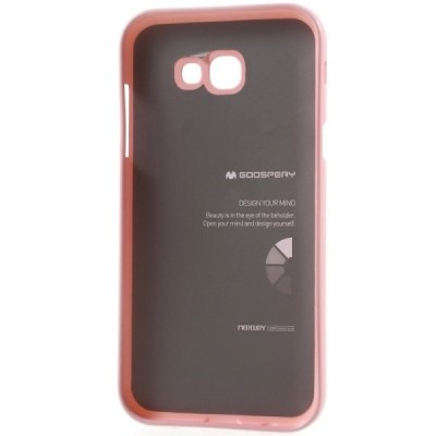 Samsung Galaxy A7 2017 (A720) Mercury šviesiai rožinis kieto silikono (TPU) dėklas / Priedai.lt