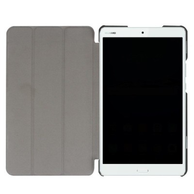 Huawei MediaPad M3 8.4 atverčiamas juodas odinis dėklas - knygutė / Priedai.lt