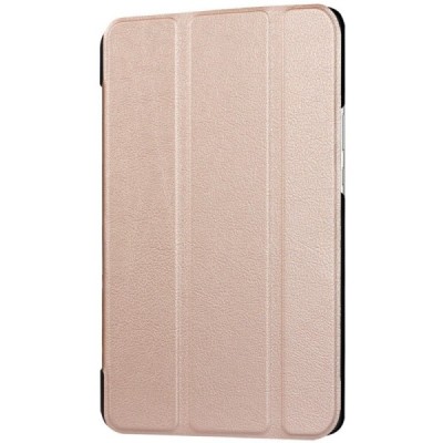 Huawei MediaPad M3 8.4 atverčiamas aukso spalvos odinis dėklas - knygutė / Priedai.lt