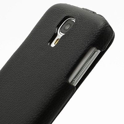 Greznais „Melkco“ ādas atvērams melns Samsung Galaxy S4 i9505, i9500 futrālis / Vacins.lv