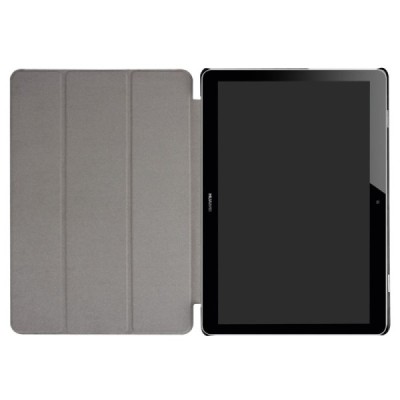 Huawei MediaPad T3 10 atverčiamas juodas odinis dėklas - knygutė / Priedai.lt