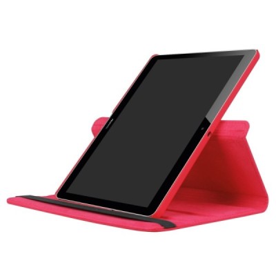 Huawei MediaPad T3 10 atverčiamas, sukamas 360 laipsnių, raudonas odinis dėklas - stovas / Priedai.lt