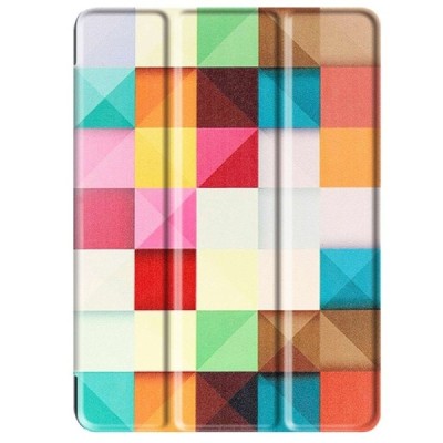Apple iPad 9.7" 2017 (iPad 9.7" 2018) atvēramais krāsains „Cubes“ maciņš / Vacins.lv