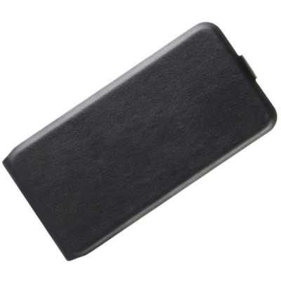 Samsung Galaxy Xcover 4 / 4S (G390, G398) klasisks ādas vertikāli atvēramais melns maciņš / Vacins.lv