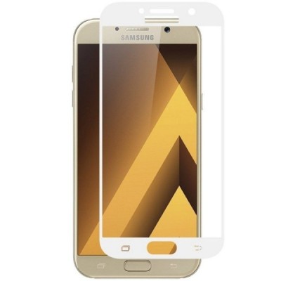 Samsung Galaxy A7 2017 (A720F, A720F Dual) Calans Tempered Glass balts ekrāna aizsargstikls / Vacins.lv