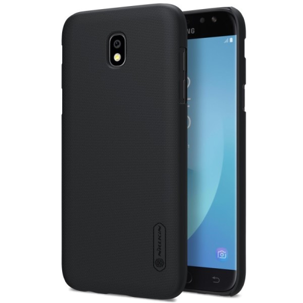 „Nillkin“ Frosted Shield dėklas - juodas + apsauginė ekrano plėvelė (Galaxy J5 2017)