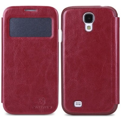„Nillkin“ Easy raudonas odinis atverčiamas Samsung Galaxy S4 i9505, i9500 dėklas (knygutė) / Priedai.lt