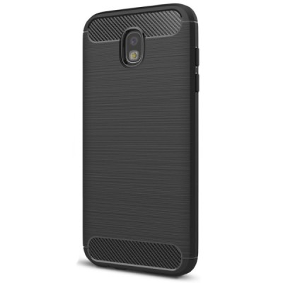 Samsung Galaxy J5 2017 (J530) „Carbon“ cieta silikona (TPU) melns apvalks / vacins.lv
