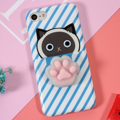 Apple iPhone 7 (iPhone 8) „Squezy“ Pėdutė cieta silikona (TPU) zils apvalks / Vacins.lv