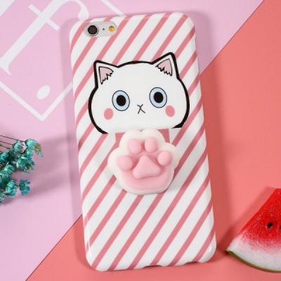 Apple iPhone 6 (6s) „Squezy“ Pėdutė kieto silikono TPU rožinis dėklas - nugarėlė / Priedai.lt