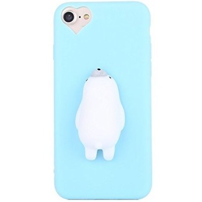 Apple iPhone 6 (6s) „Squezy“ Polar Bear kieto silikono TPU šviesiai mėlynas dėklas - nugarėlė / Priedai.lt
