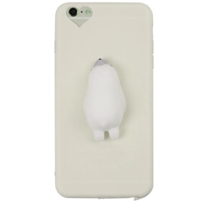 Apple iPhone 6 Plus „Squezy“ Polar Bear cieta silikona (TPU) balts apvalks / vacins.lv