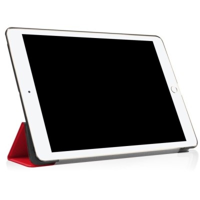 Apple iPad Pro 10.5" (Air 2019) atverčiamas raudonas odinis dėklas - knygutė / Priedai.lt