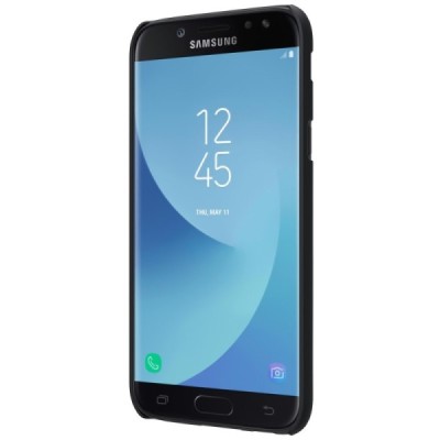 Samsung Galaxy J7 2017 (J730) Nillkin Frosted Shield juodas plastikinis dėklas / Priedai.lt