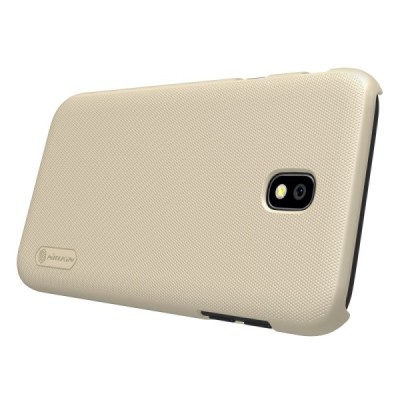 Samsung Galaxy J7 2017 (J730) Nillkin Frosted Shield zelta plastmasas apvalks + ekrāna aizsargplēve / Vacins.lv