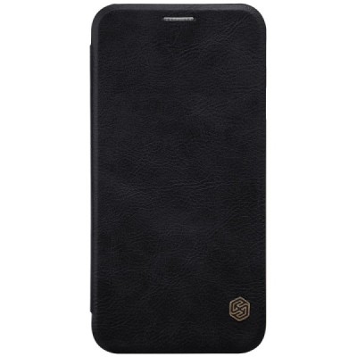 Greznais „Nillkin“ Qin sērijas ādas atvērams melns Samsung Galaxy J7 2017 (J730) maciņš / Vacins.lv