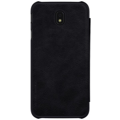 Greznais „Nillkin“ Qin sērijas ādas atvērams melns Samsung Galaxy J7 2017 (J730) maciņš / Vacins.lv