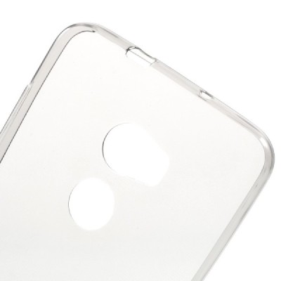 HTC One X10 skaidrus (permatomas) kieto silikono TPU ploniausias pasaulyje bespalvis dėklas / Priedai.lt