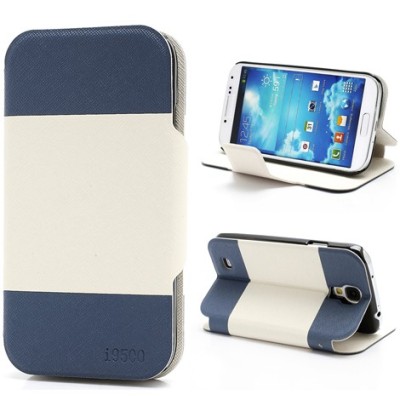 „Unique Series“ atvērams balts un zils Samsung Galaxy S4 maciņš / Vacins.lv