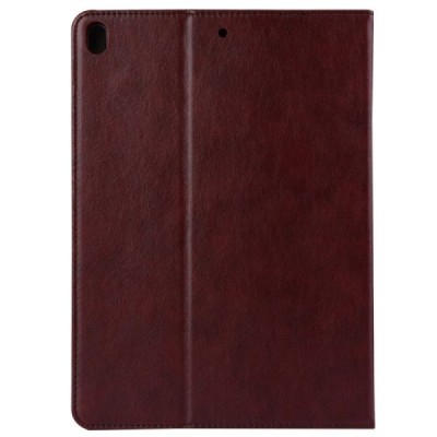 Apple iPad Pro 10.5" (Air 2019) atverčiamas rudas odinis dėklas / Priedai.lt