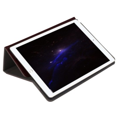 Apple iPad Pro 10.5" (Air 2019) atverčiamas rudas odinis dėklas / Priedai.lt