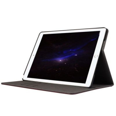 Apple iPad Pro 10.5" (Air 2019) atverčiamas rudas odinis dėklas / Priedai.lt