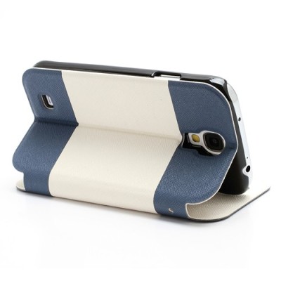 „Unique Series“ atvērams balts un zils Samsung Galaxy S4 maciņš / Vacins.lv