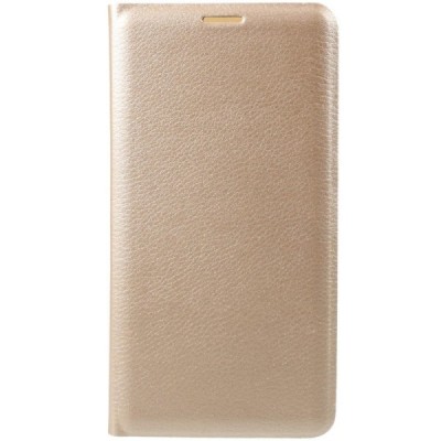 Samsung Galaxy J3 2017 (J330) zelta atvēramais Flip Wallet ādas maciņš - maks / Vacins.lv
