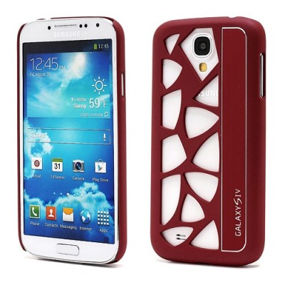 Samsung Galaxy S IV moderns sarkans apvalks / vacins.lv