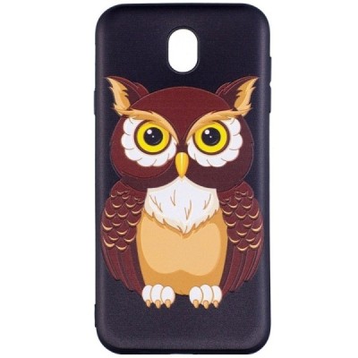 Samsung Galaxy J7 2017 (J730) spalvotas kieto silikono TPU dėklas (nugarėlė) - Pelėda / Priedai.lt