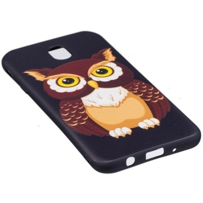 Samsung Galaxy J7 2017 (J730) krāsains cieta silikona apvalks - Pūce / Vacins.lv