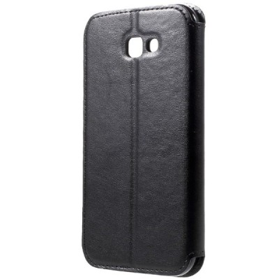 Roar Noble atverčiamas Samsung Galaxy A7 2017 (A720) juodas odinis dėklas / Priedai.lt
