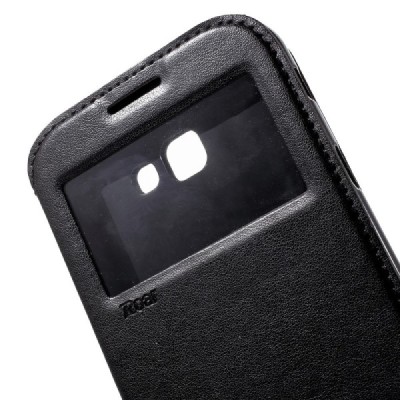 Roar Noble atverčiamas Samsung Galaxy A7 2017 (A720) juodas odinis dėklas / Priedai.lt