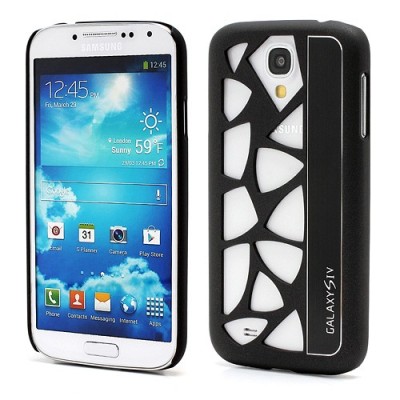 Samsung Galaxy S IV moderns melns apvalks / vacins.lv