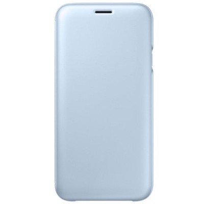 Samsung Galaxy J7 2017 (J730)  originalus Wallet Cover atverčiamas šviesiai mėlynas odinis dėklas - piniginė / Priedai.lt
