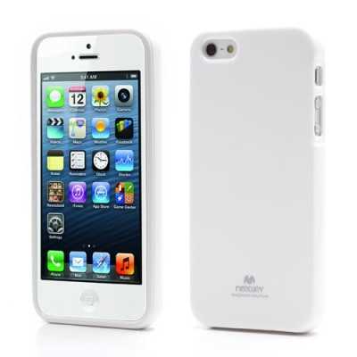 „Mercury“ Color kieto silikono (TPU) baltas Apple iPhone SE (5, 5s) dėklas (dėkliukas) / Priedai.lt