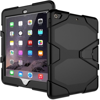 Apple iPad 9.7" 2017 (iPad 9.7" 2018) pastiprinātas aizsardzības melns apvalks / Vacins.lv