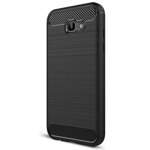 „Carbon“ cieta silikona (TPU) apvalks - melns (Galaxy A7 2017)