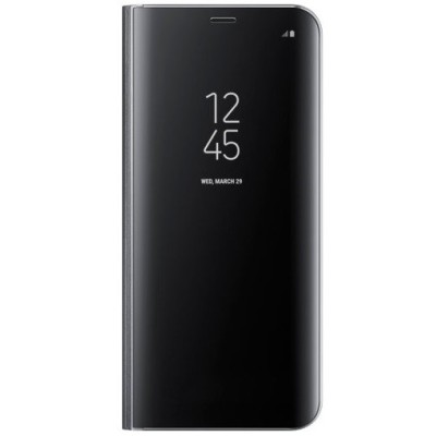 Samsung Galaxy S8+ (G955) originalus Clear View Standing Cover atverčiamas juodas dėklas  / Priedai.lt