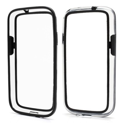 Samsung Galaxy S4 dzidrs, caurspīdīgs „RoSH“ rāmis (sānu apmale, bamperis) - melns / Vacins.lv