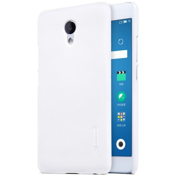 „Nillkin“ Frosted Shield dėklas - baltas + apsauginė ekrano plėvelė (m5 note)