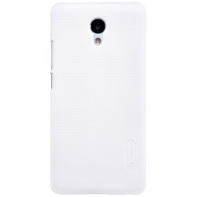 Meizu m5 note Nillkin Frosted Shield baltas plastikinis dėklas + apsauginė ekrano plėvelė / Priedai.lt