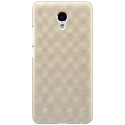 Meizu m5 note Nillkin Frosted Shield auksinis plastikinis dėklas + apsauginė ekrano plėvelė / Priedai.lt