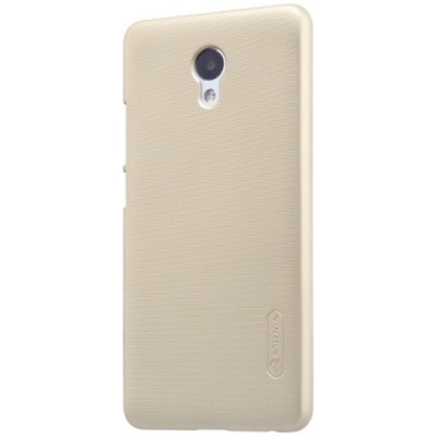 Meizu m5 note Nillkin Frosted Shield auksinis plastikinis dėklas + apsauginė ekrano plėvelė / Priedai.lt